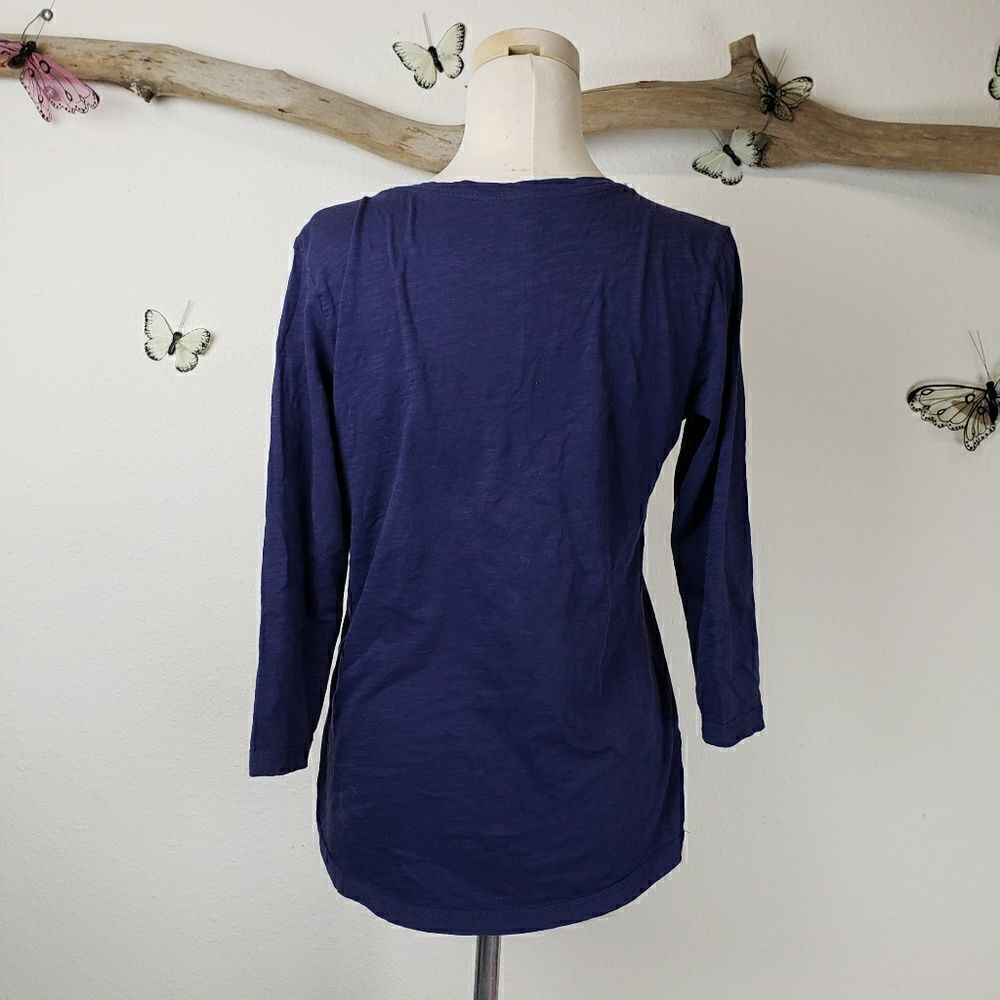 Natural reflections embroidered Henley tee - Picture 3 of 4